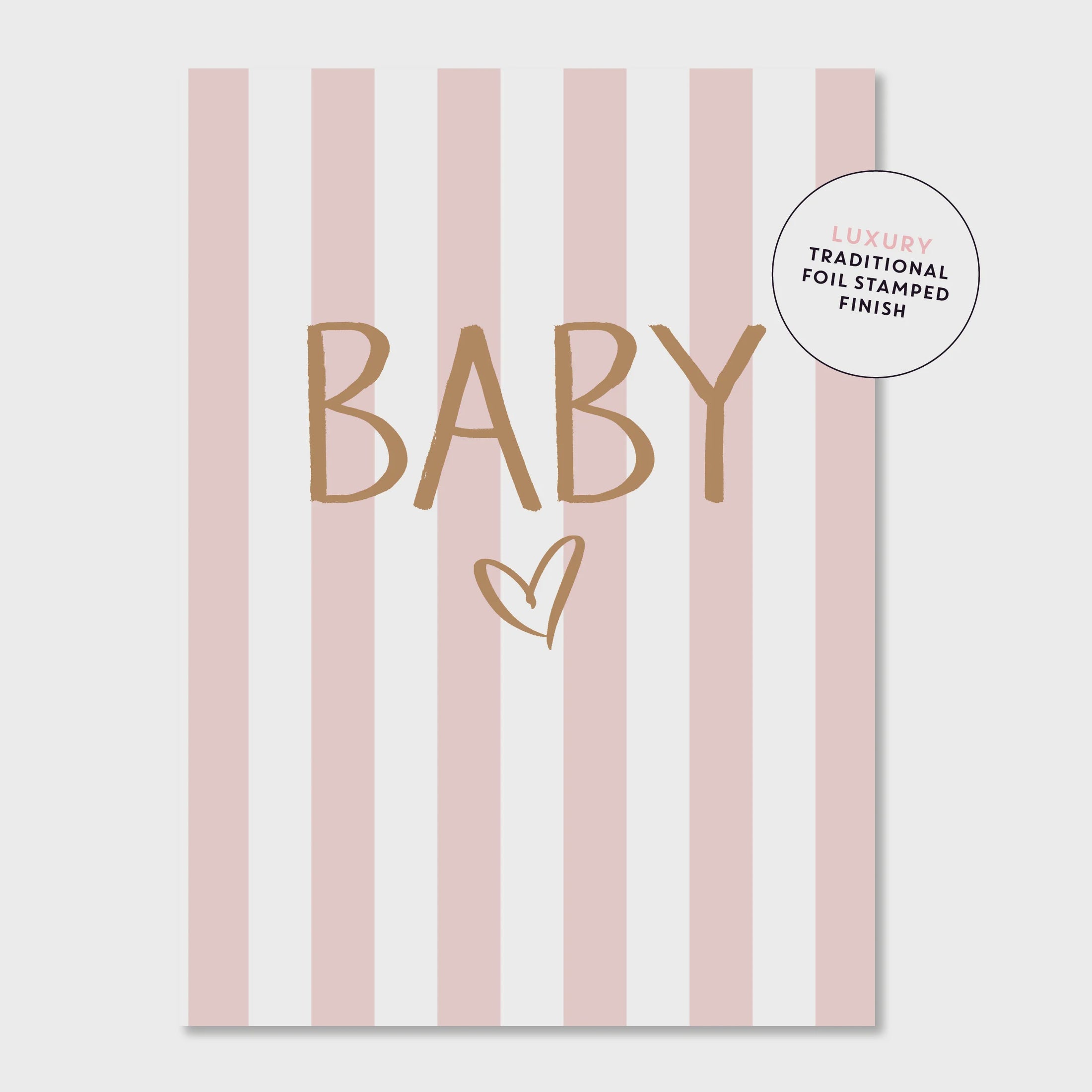 Pink Baby Stripes - Greeting Card