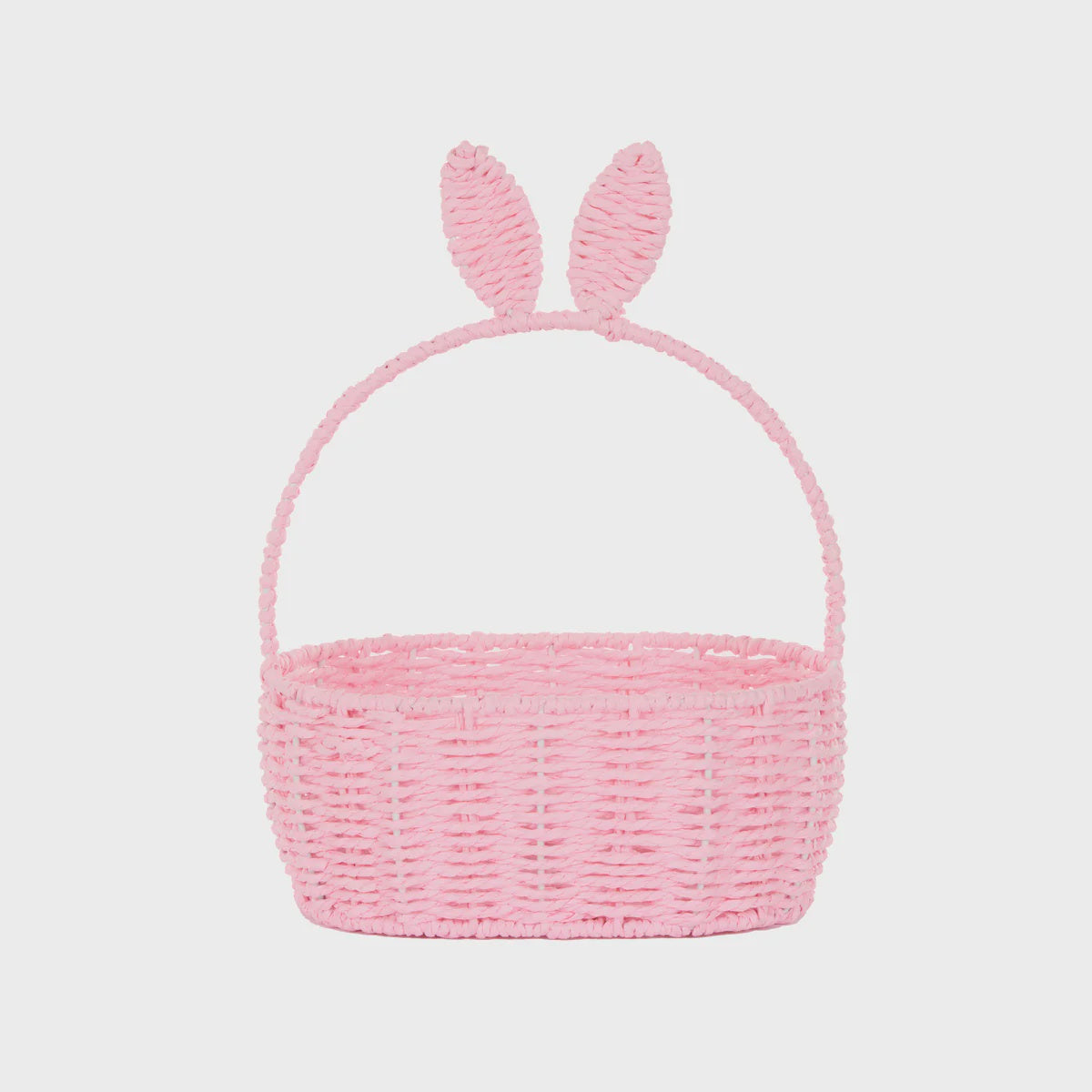 Pink Oval Bunny Basket