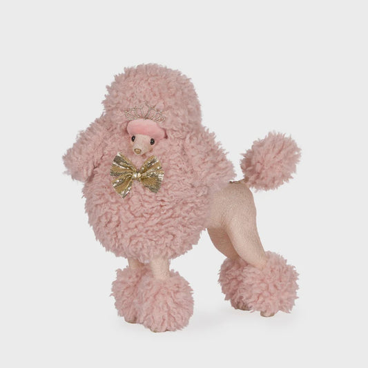 Pink Princess Poodle With Tiara - Holly & Ivy