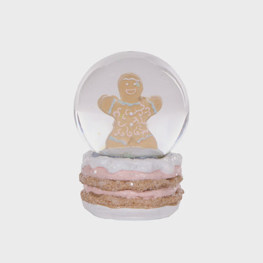 Piped Pastel Gingerbread Man Snow Globe