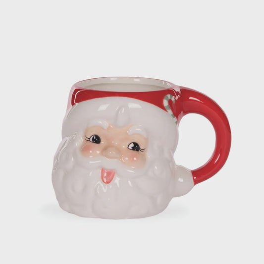 Red Vintage Santa Mug