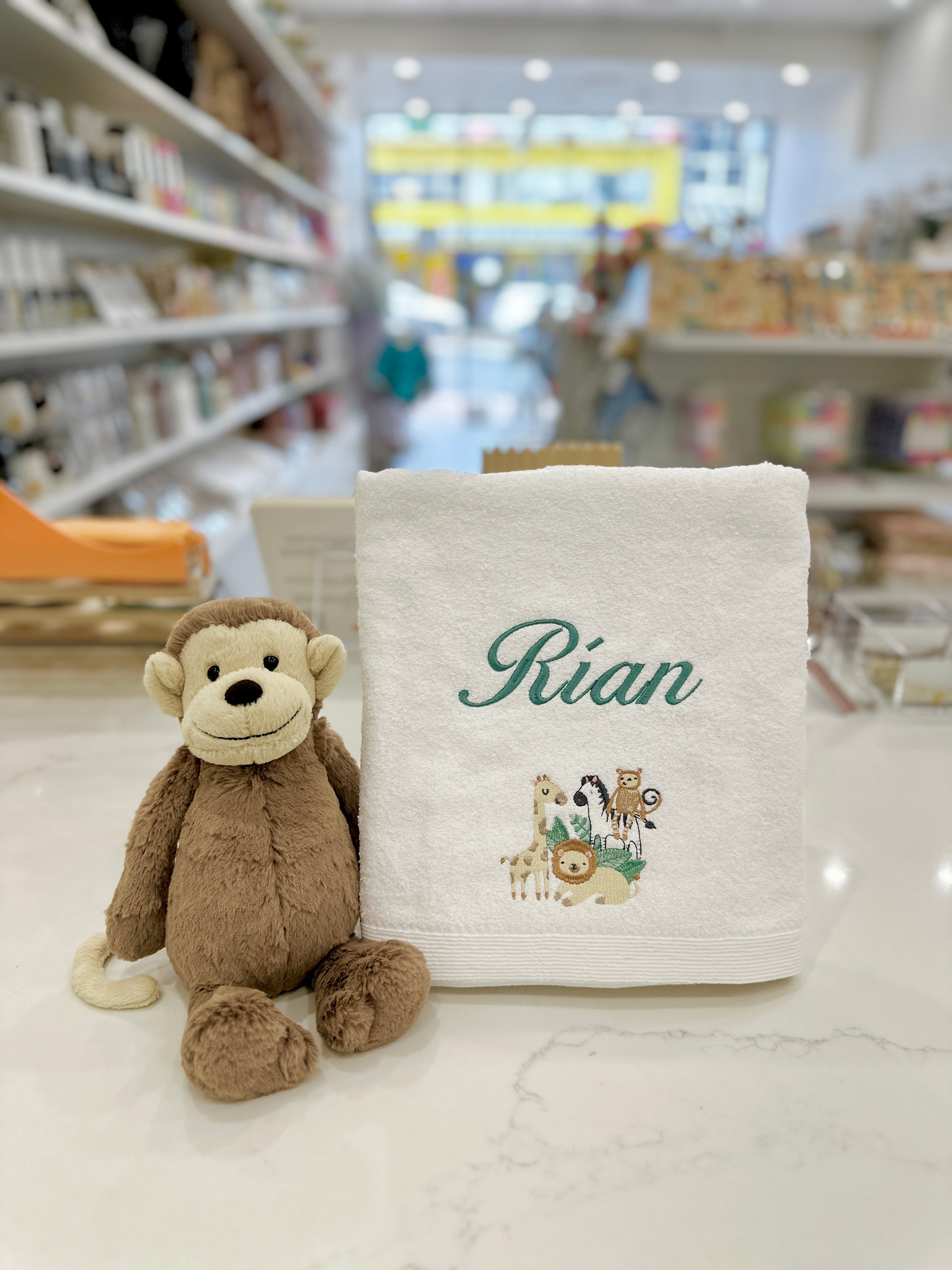 Personalised Embroidery - Bath Towel & Face Washer In Organza Bag