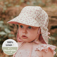 Load image into Gallery viewer, Ruby/Rosa - Reversible 'Lounger' Flap Sun Hat - Bedhead Hats
