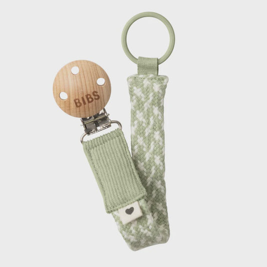 BIBS - Pacifier Clip - Sage/Ivory