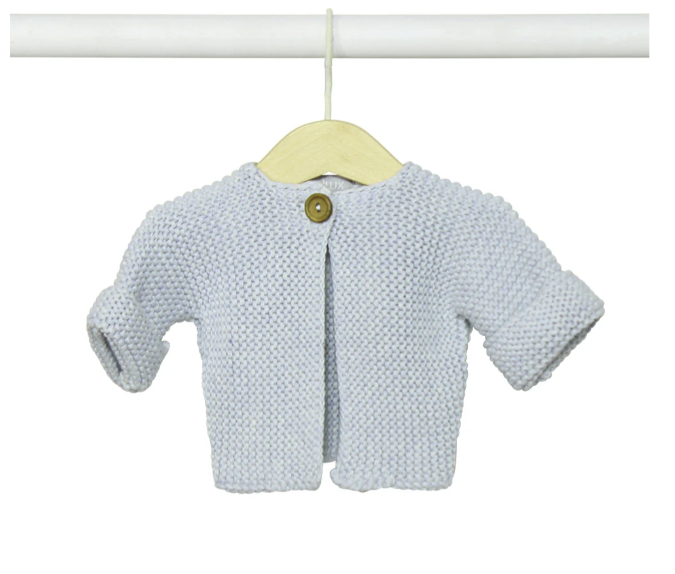 Blue | Elf - Garter Stitch Baby Cardigan - D-Lux