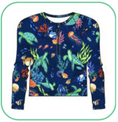 Load image into Gallery viewer, The Finn Rashie - Turtle Reef Navy Collection
