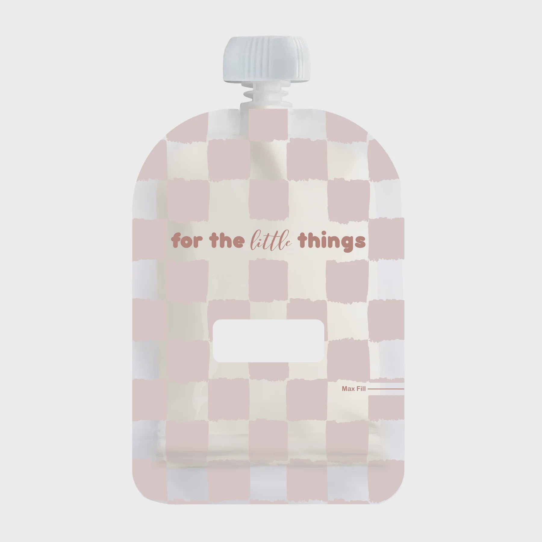Sinchies Reusable Food Pouch (150ml) - Checkmate Blush