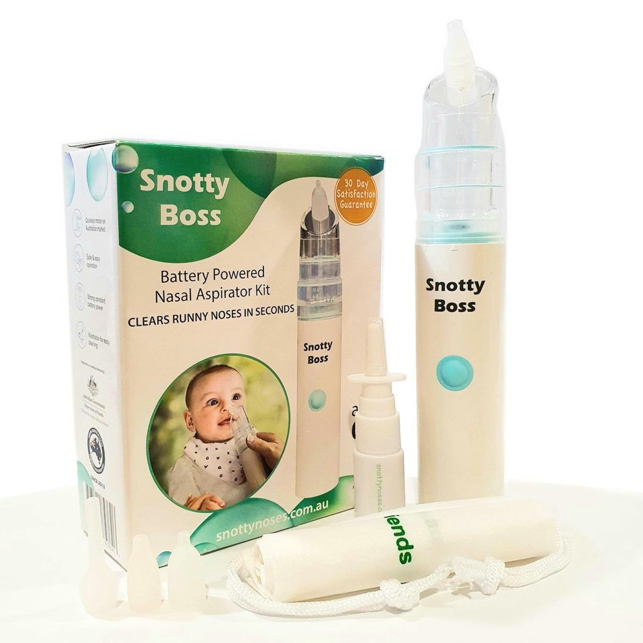 Nasal Aspirator Kit by Snotty Boss for Babies - Gentle and Effective Nasal Congestion Relief