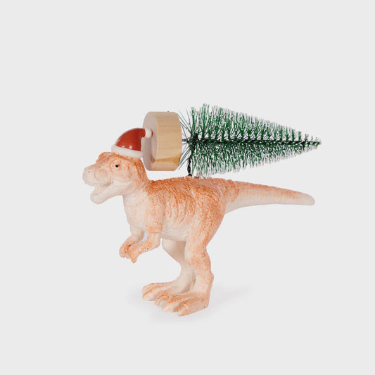 T-Rex Carrying Christmas Tree