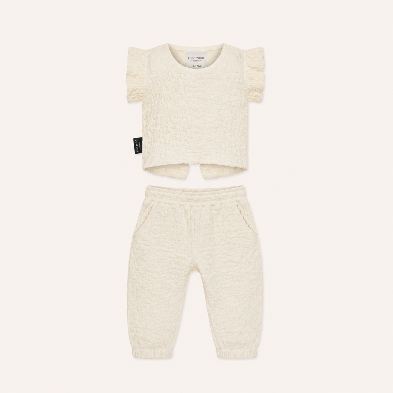 Tiny Tribe Cotton Scrunch Frill Top & Slouch Pant Set