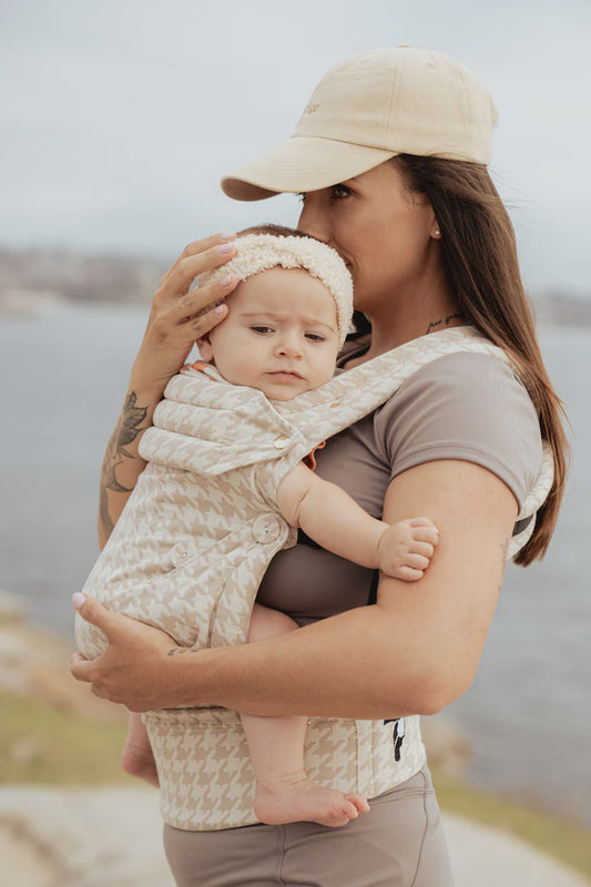 Two Can Baby Carrier - Houndstooth Beige Tweed