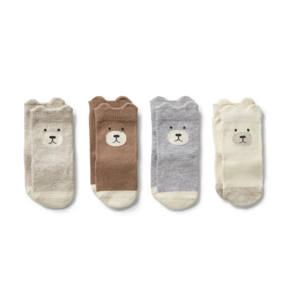 Unisex Organic 4 Pack Baby Socks