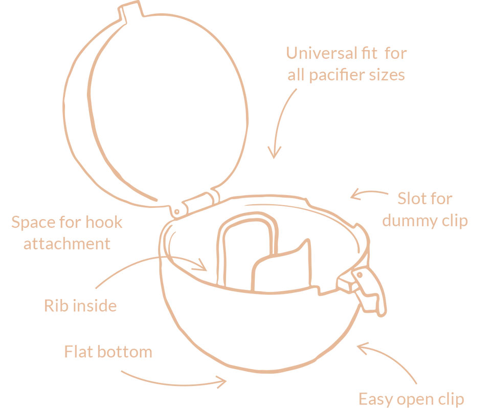 Cloud Grey - Universal Pacifier Case - Buggalugs