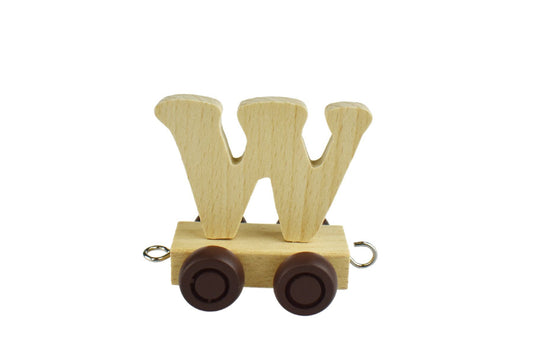 W - Wooden Letter Train Carriage