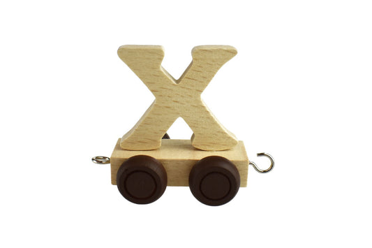 X - Wooden Letter Train Carriage