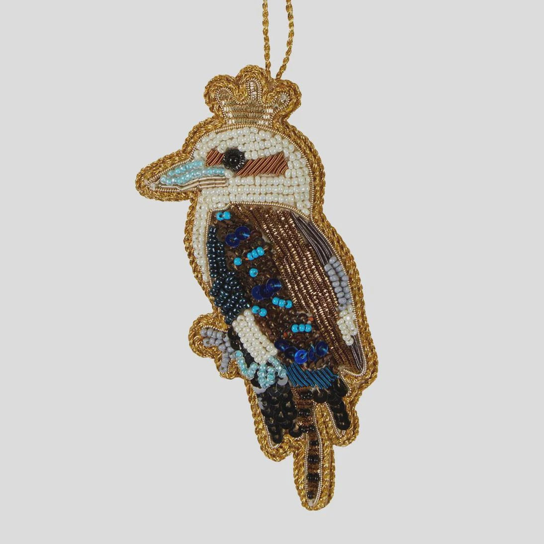 Kookaburra Sequin Hanging Christmas Tree Decoration