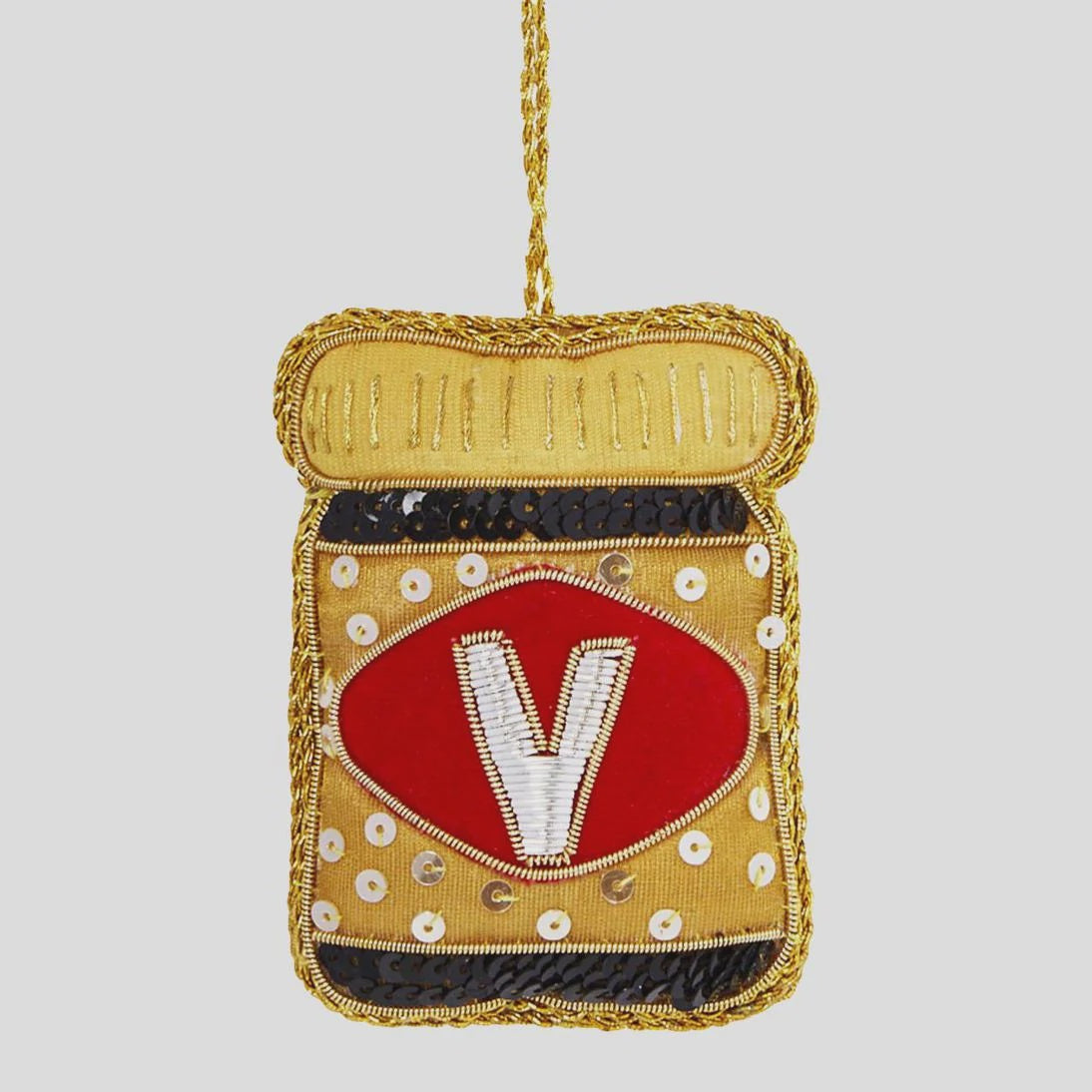 Vegemite Sequin Hanging Christmas Tree Decoration