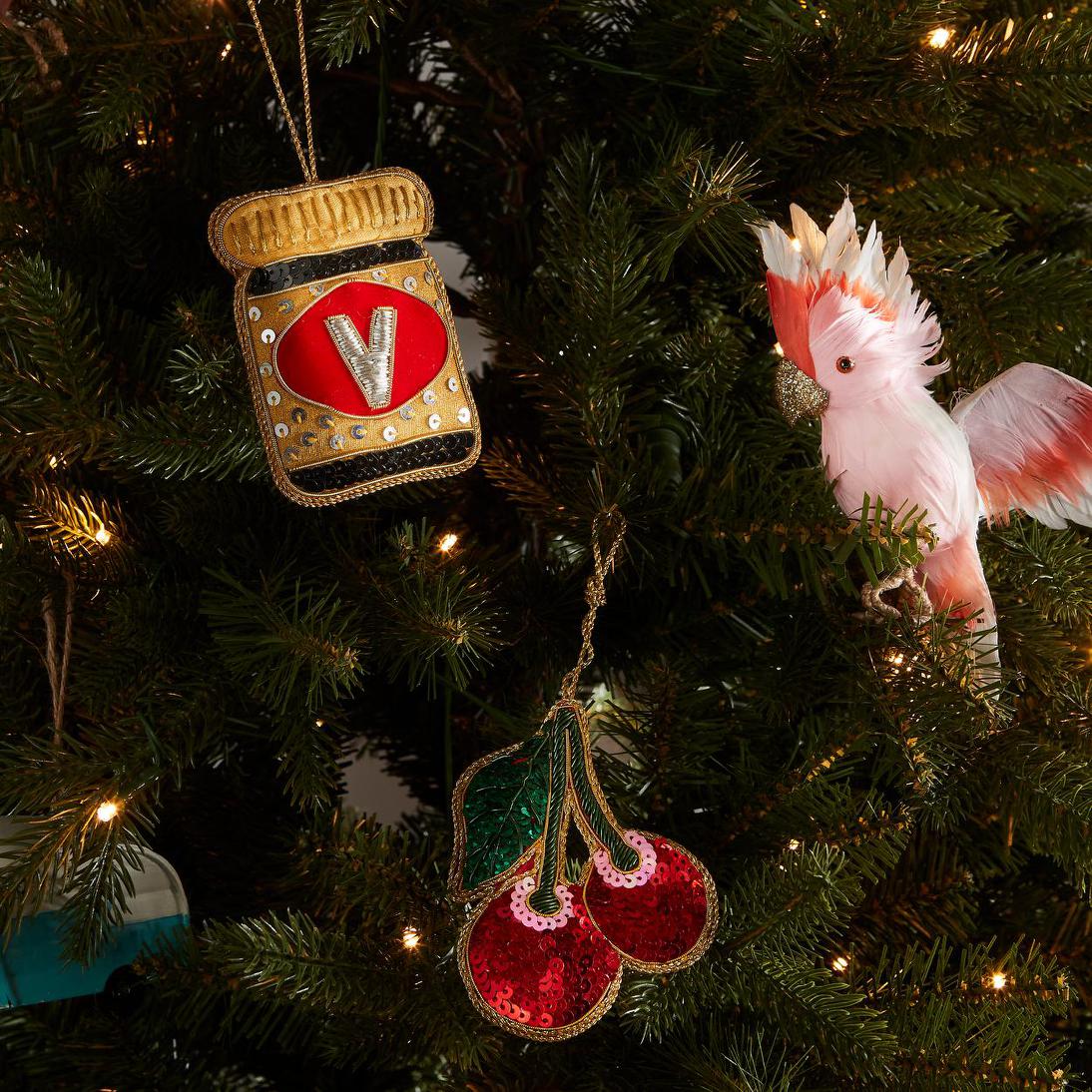 Vegemite Sequin Hanging Christmas Tree Decoration