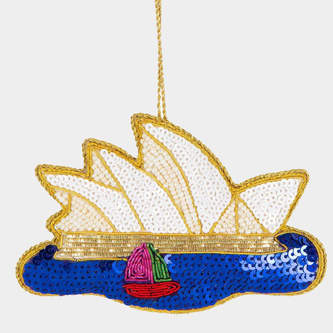Opera House Sequin Hanging Christmas Tree Decoration