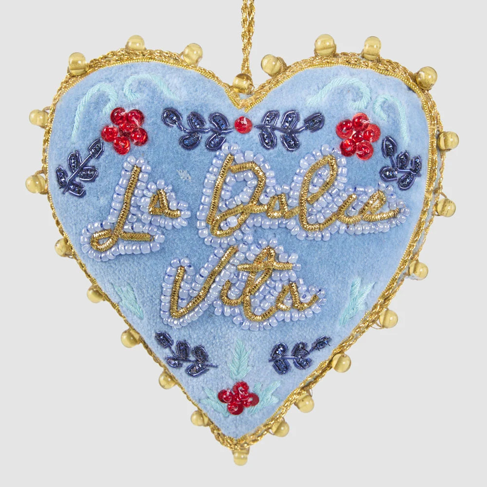 La Dolce Vita Heart Hanging Christmas Tree Decoration