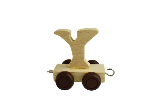 Y - Wooden Letter Train Carriage”