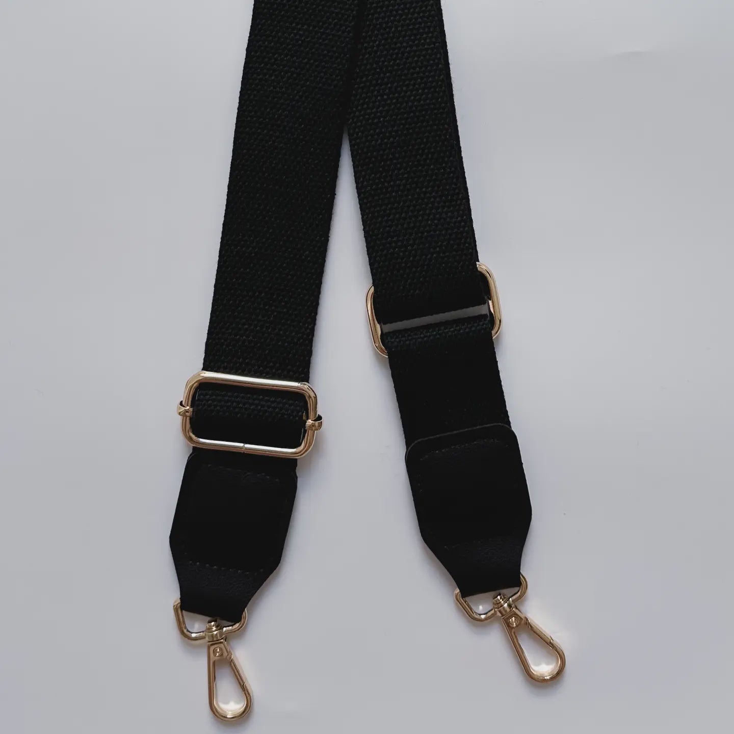 Lunch Bag Shoulder Straps - Black x Black Leather - Wonderland4children