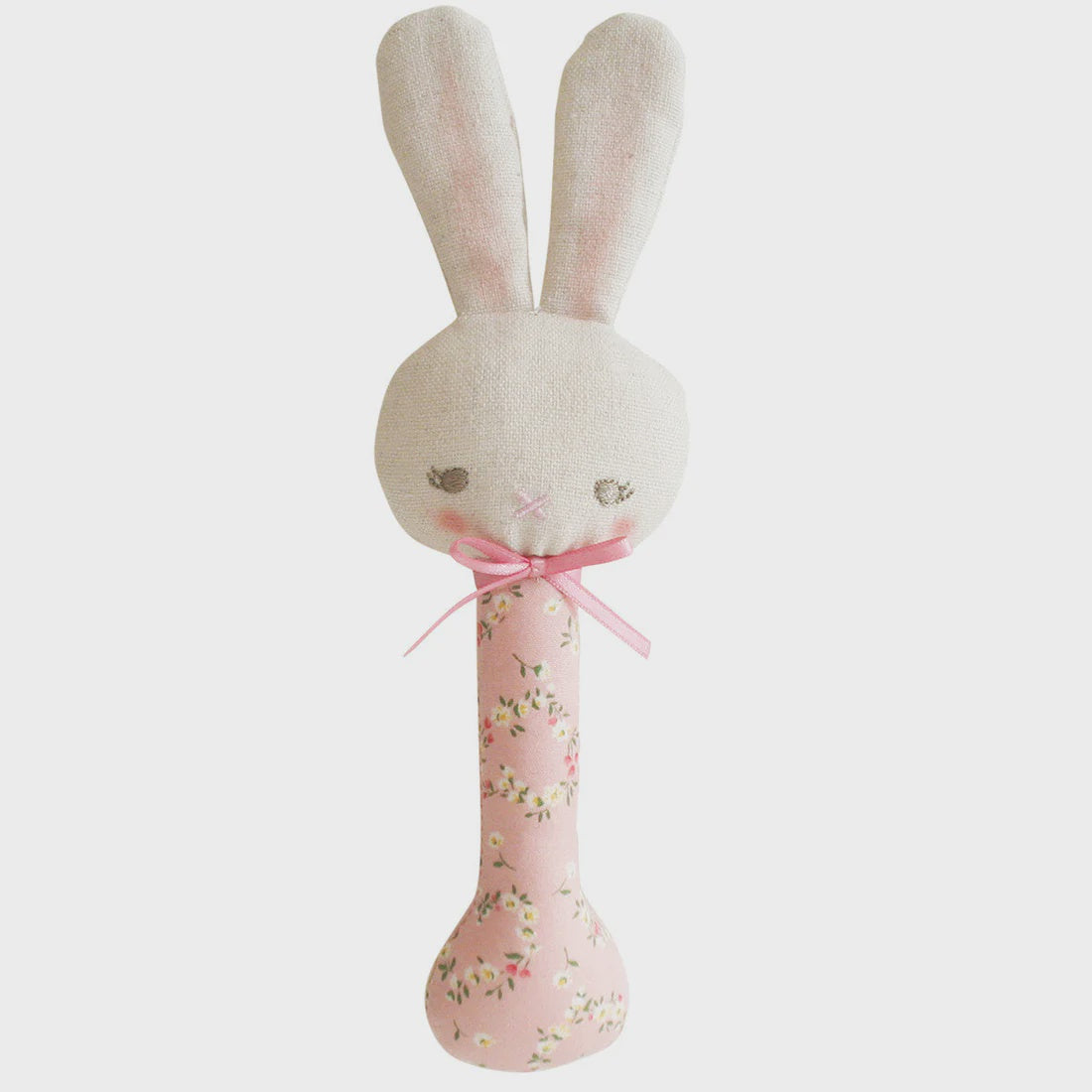 Baby Bunny Stick Rattle - Posy Heart