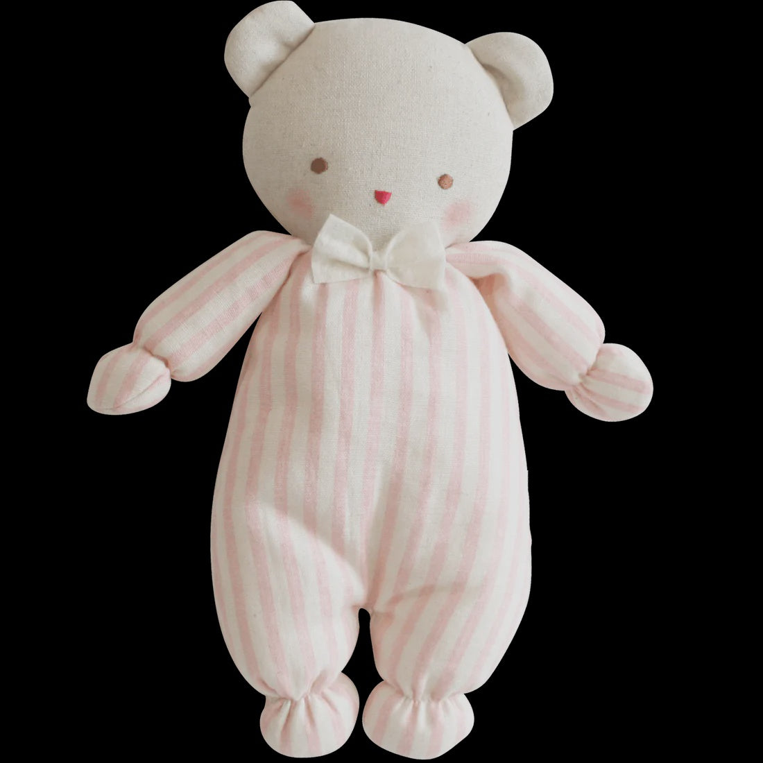 Pink Thread Teddy Baby Teddy - Pink Stripe | Soft Plush Toy – Wanderluxe Lane