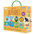 Load image into Gallery viewer, This vibrant yellow package contains a set of books forming a 1-meter train. Each wagon features letters and an animal, adding color and excitement to this engaging puzzle. Packing size: 20 cm X 19 cm.
