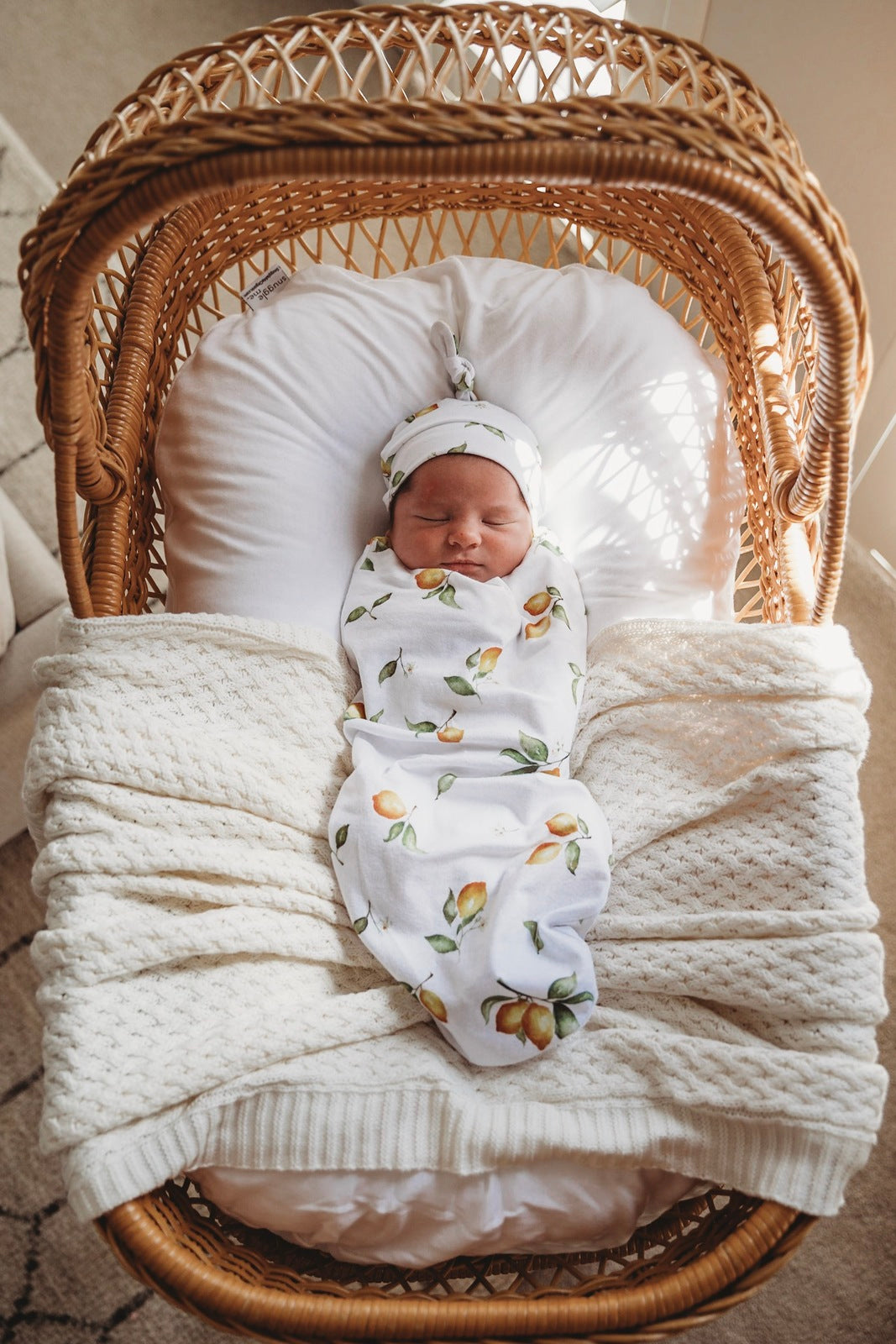 Lemon I Snuggle Swaddle & Beanie Set