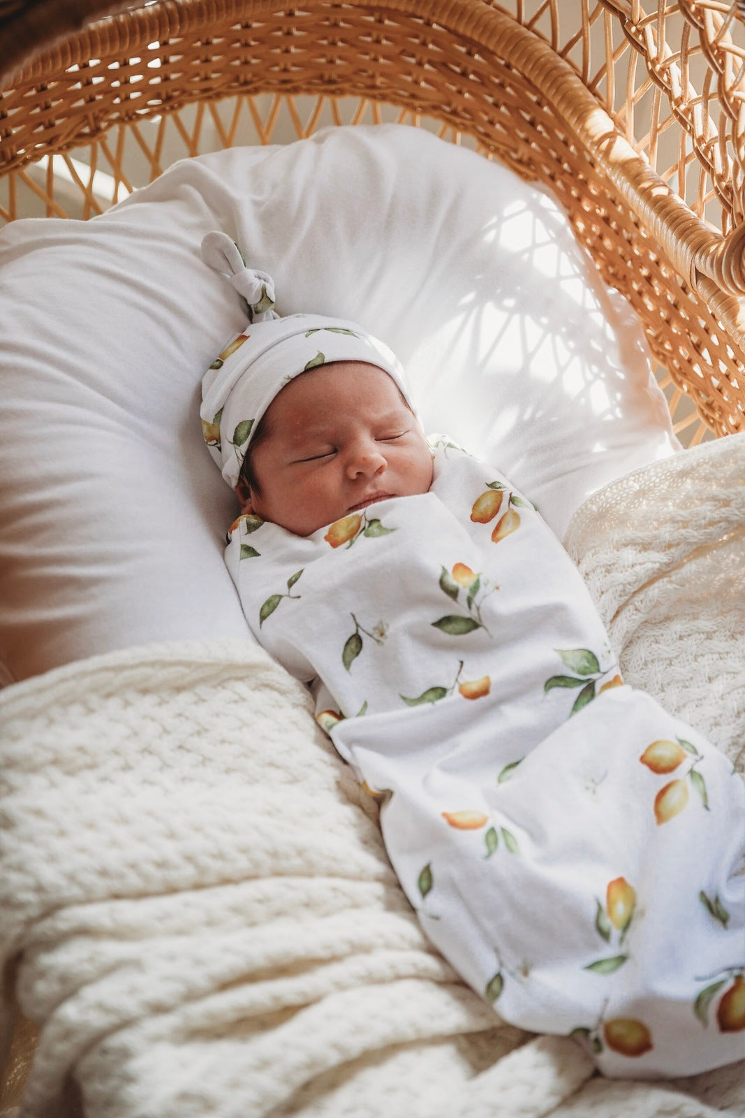 Lemon I Snuggle Swaddle & Beanie Set