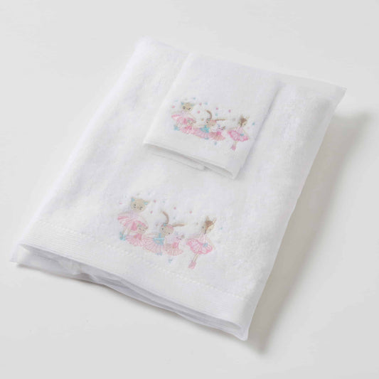 Ballerina | Baby Bath Towel & Face Washer In Organza Bag