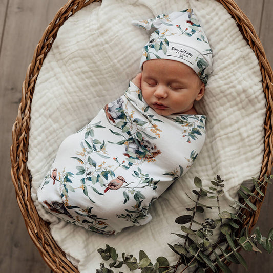 Eucalypt | Snuggle Swaddle & Beanie Set