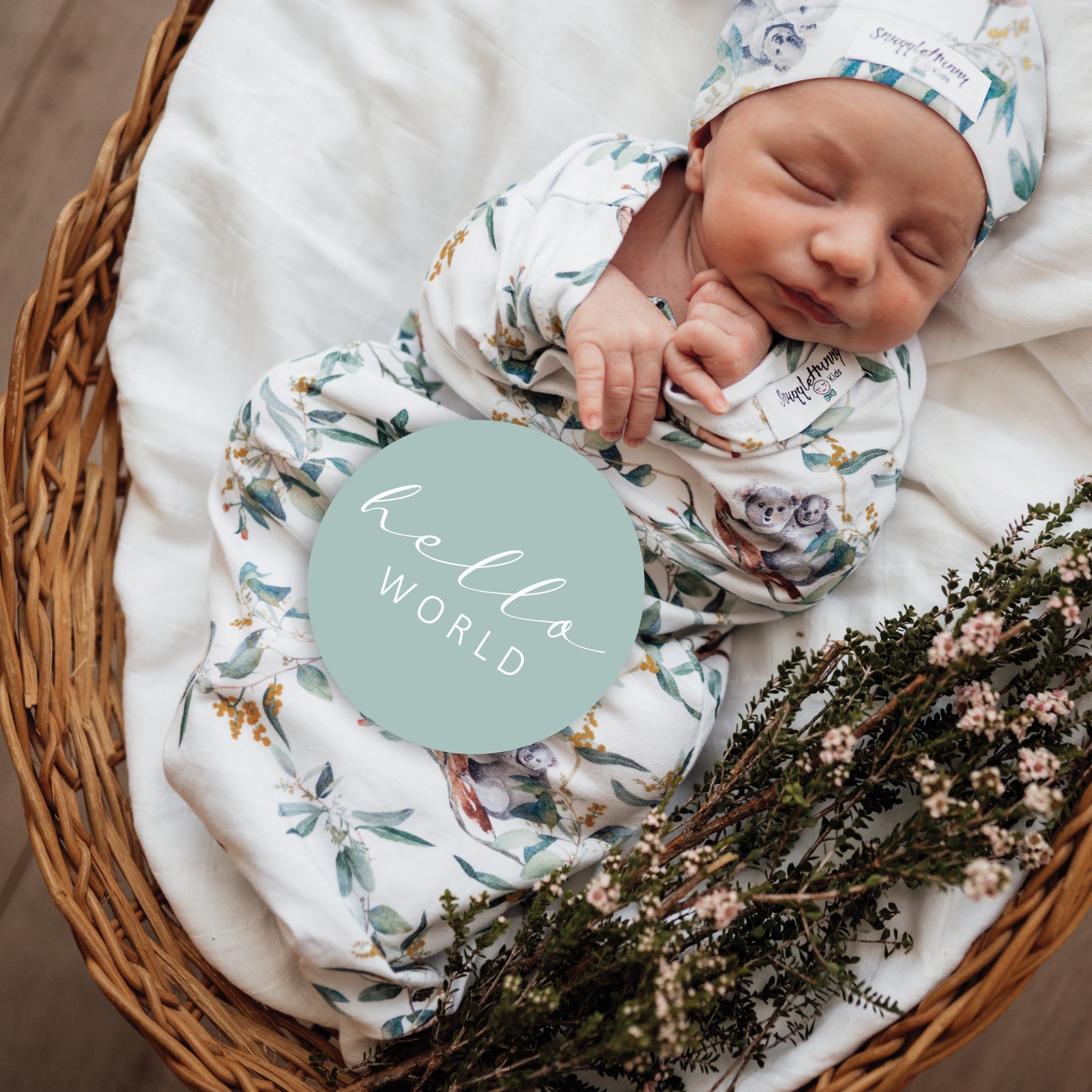 Eucalypt | Snuggle Swaddle & Beanie Set