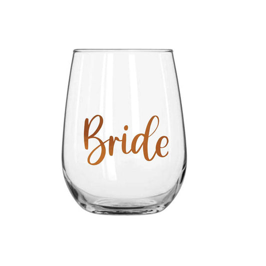 Bride | Stemless Wine Glass