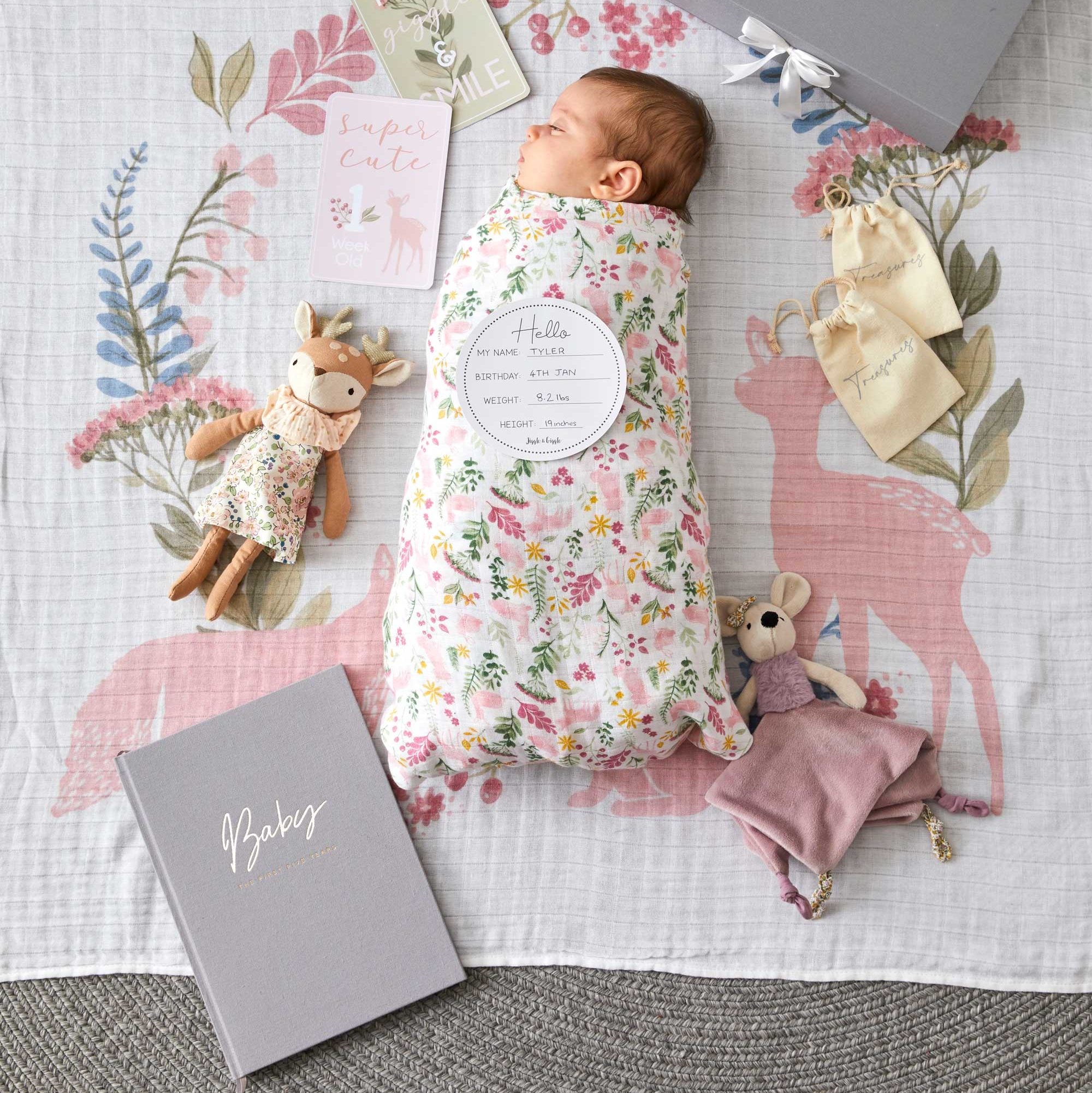 Grey | Milestone Baby Book