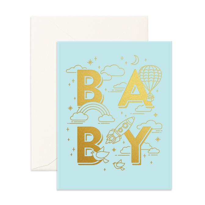 Baby Universe Aqua - Greeting Card - Fox & Fallow