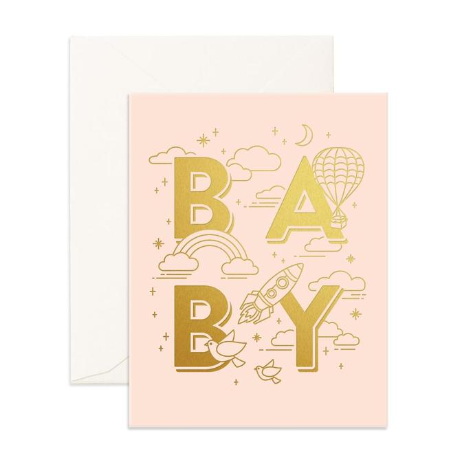 Baby Universe Cream- Greeting Card - Fox & Fallow