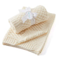 Load image into Gallery viewer, Cream | Basket Weave Knit Blanket
