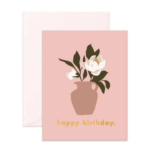 Happy Birthday Magnolias - Greeting Card - Fox & Fallow