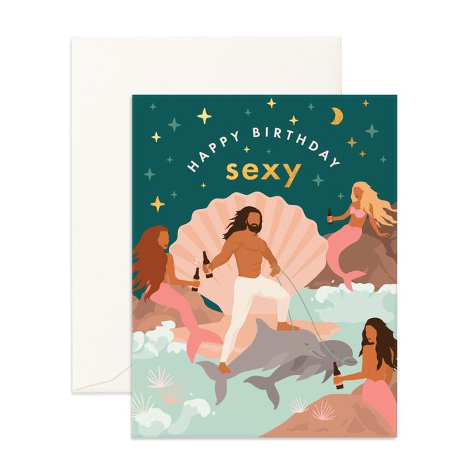 Birthday Sexy Poseidon - Greeting Card - Fox & Fallow