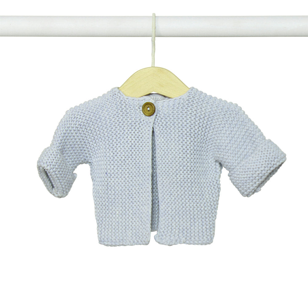 Blue | Elf - Garter Stitch Baby Cardigan