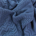 Load image into Gallery viewer, Blue | Jessie Knitted Multi Pattern Baby Blanket
