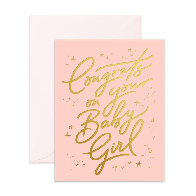 Congrats Baby Girl - Greeting Card - Fox & Fallow