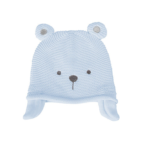 Blue | Knitted Bear Beanie