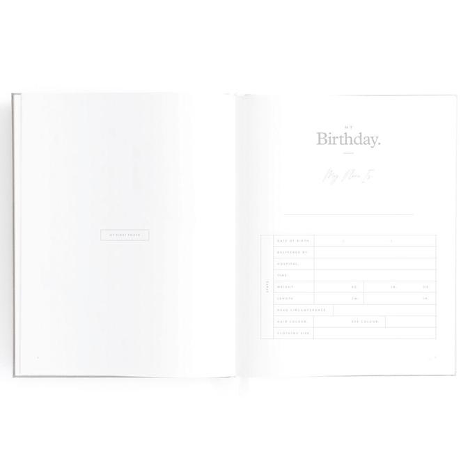 Baby Milestone Book - Grey - Fox & Fallow