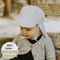 Load image into Gallery viewer, Finley / Blanc - Reversible Baby Flap Sun Hat - Bedhead Hats
