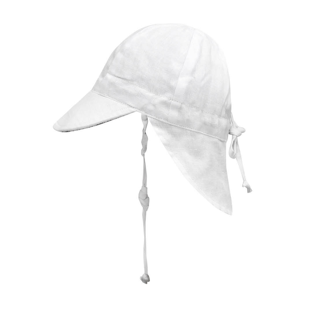 Finley / Blanc - Reversible Baby Flap Sun Hat - Bedhead Hats