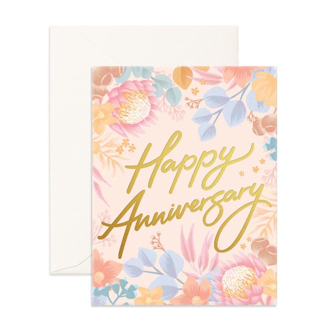 Happy Anniversary Floribunda - Greeting Card - Fox & Fallow