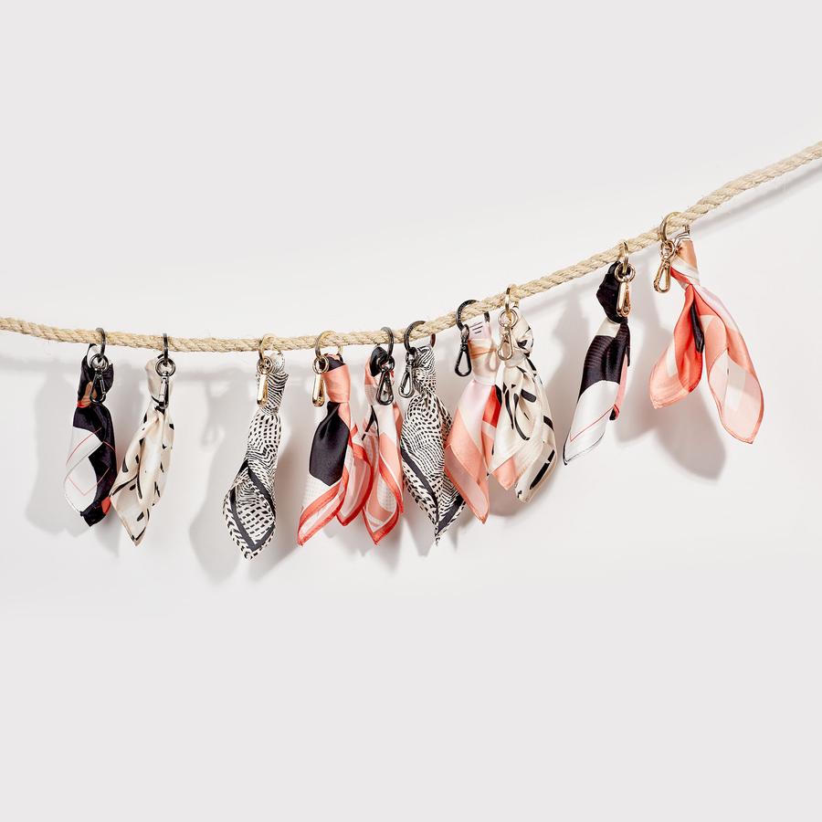 Coral | 100% Silk Scarf Keyring - Harpertini